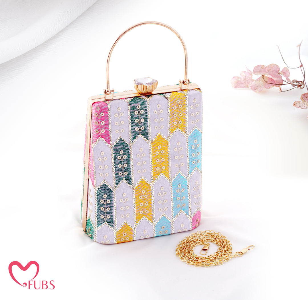 Embroidered Box Clutch with Matching Dupatta