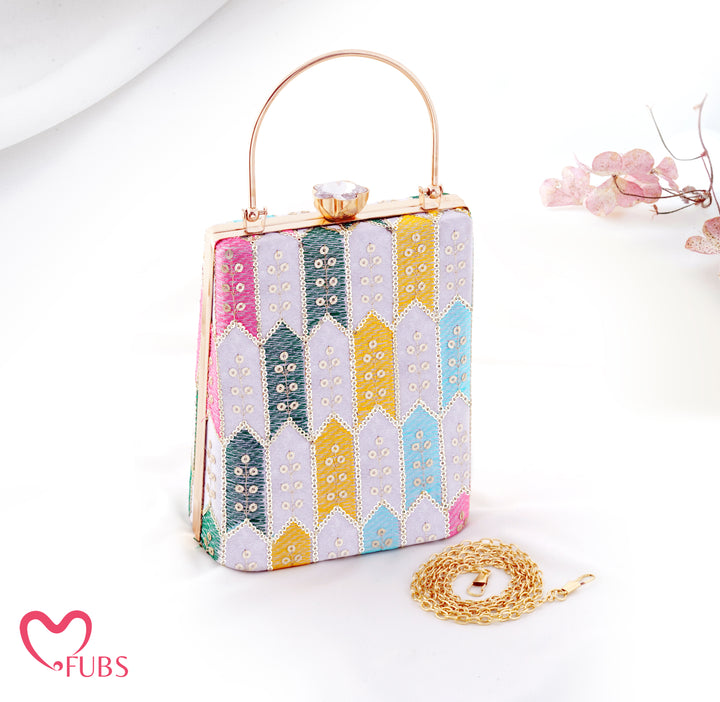 Embroidered Box Clutch with Matching Dupatta
