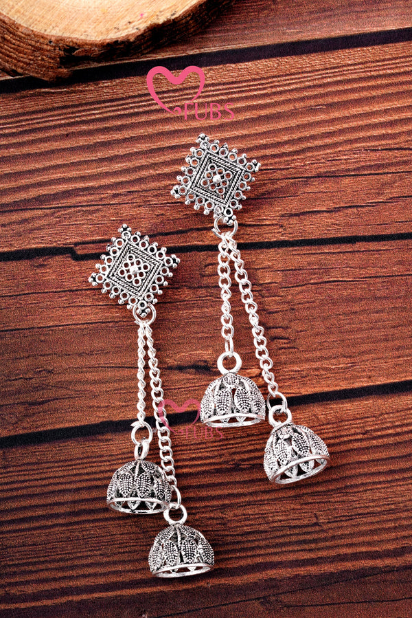 Charming Squared Chain Beaded Danglers