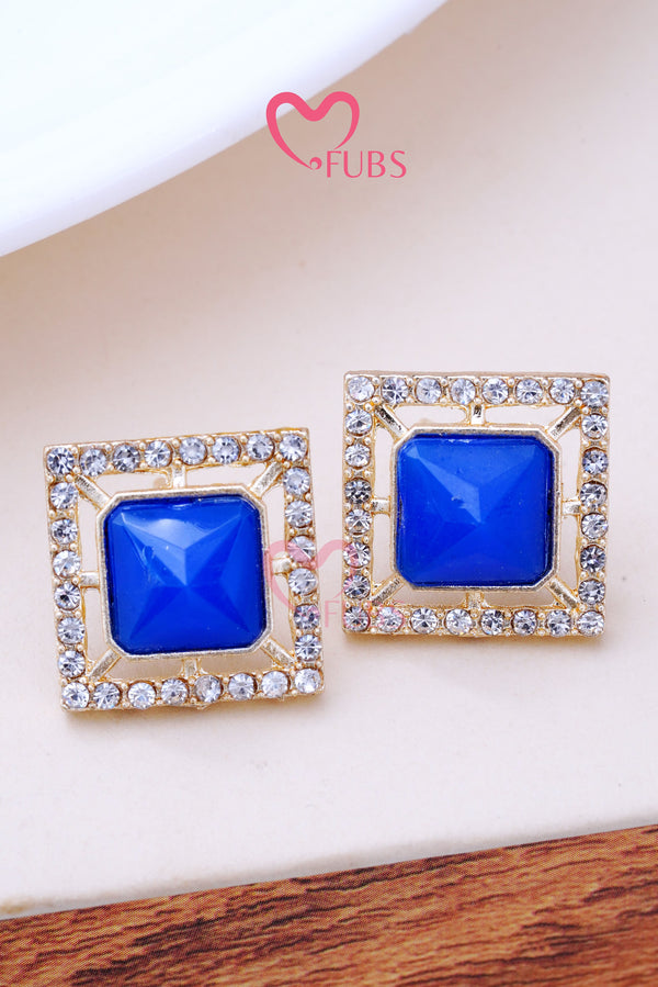 Stone Studded Square  Earring