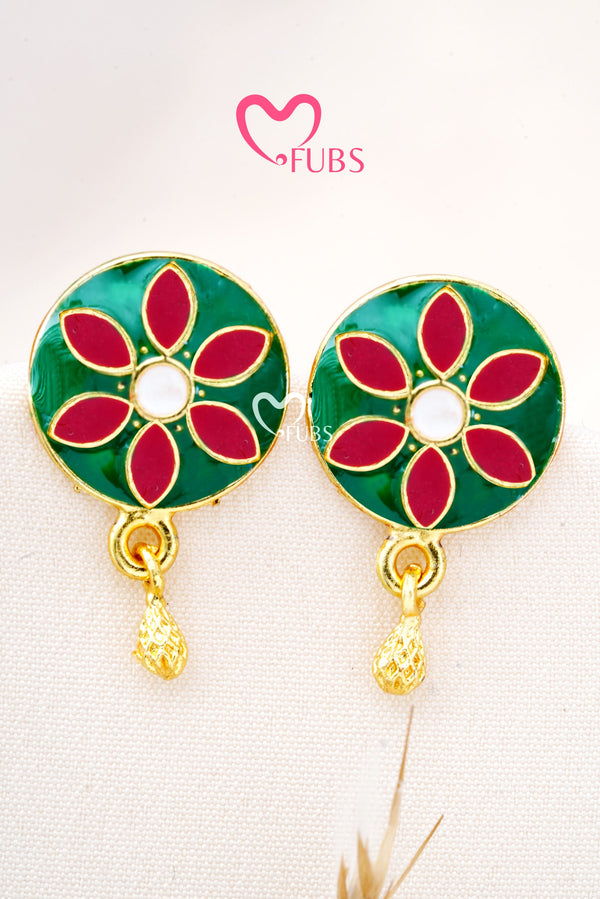 Floral Harmony Circle Studs