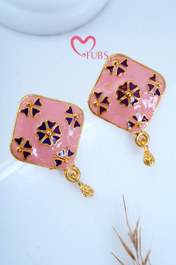 Square Radiant Blossom Studs