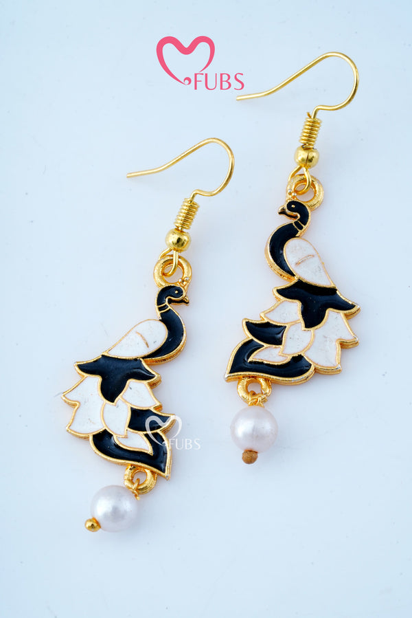 Mystical Peacock Meenakari Earrings