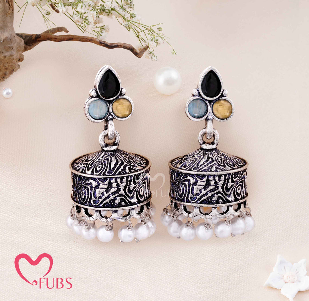 Pearl Cascade Jhumkas