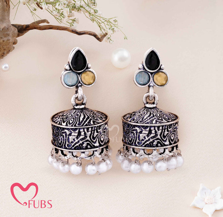 Pearl Cascade Jhumkas