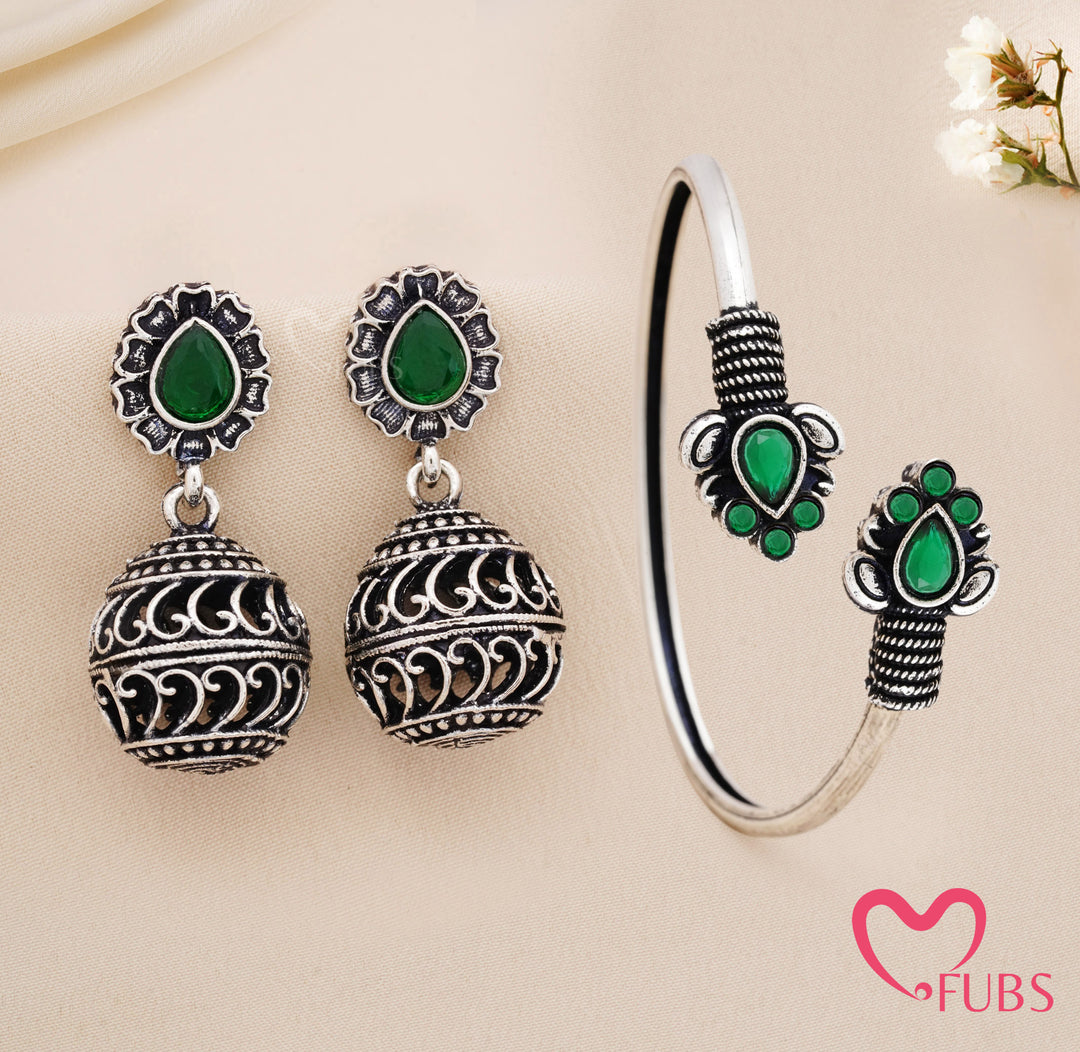 Traditional Filigree Bracelet with Matching Earrings Set