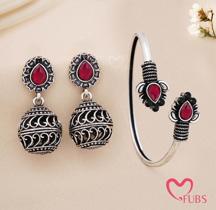 Traditional Filigree Bracelet with Matching Earrings Set