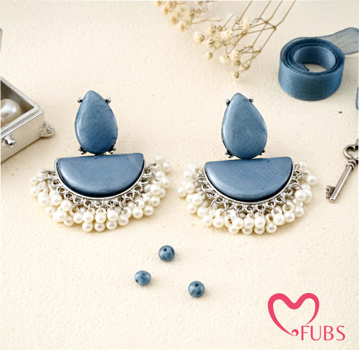 The Chandani Slate Blue Earrings