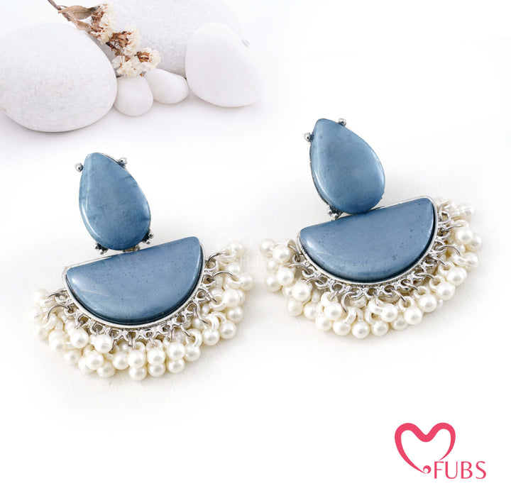The Chandani Slate Blue Earrings
