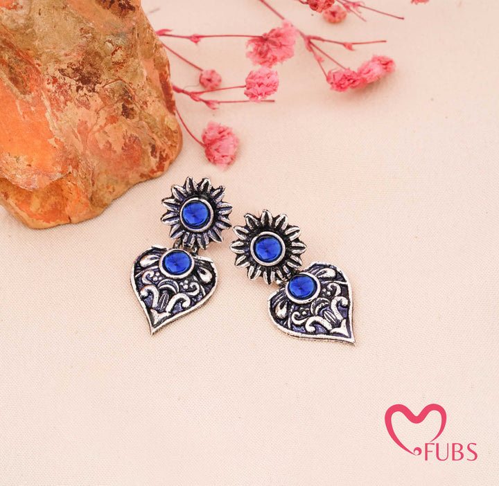 Traditional Flower Stud with Luminous Stone