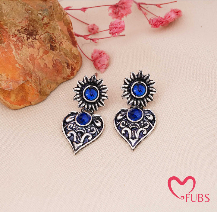 Traditional Flower Stud with Luminous Stone