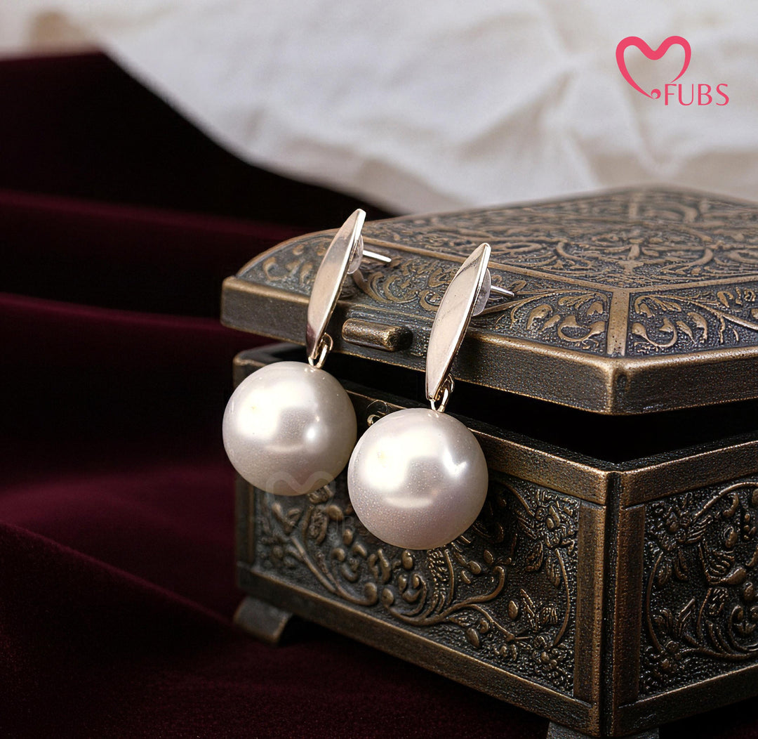 Elegant Pearl Drop Earrings with Vintage Charm