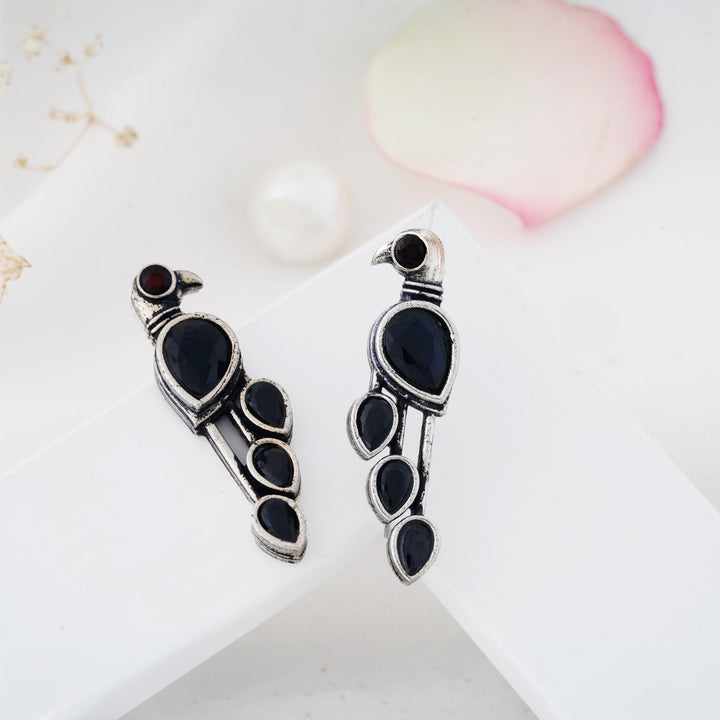 Bird Shaped Earrings with Sparkling Detailing