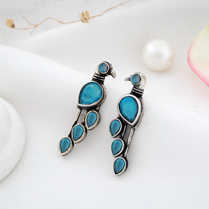 Bird Shaped Earrings with Sparkling Detailing