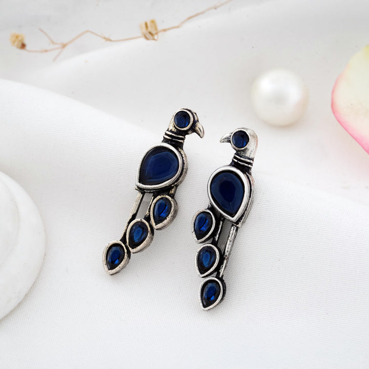 Bird Shaped Earrings with Sparkling Detailing