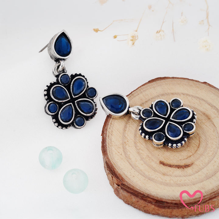 Blossom Charm Earrings with Glinting Petals