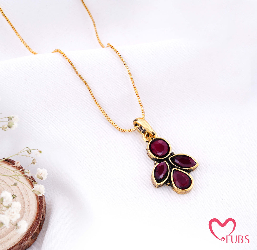 Petal Charm Pendant Necklace for Women