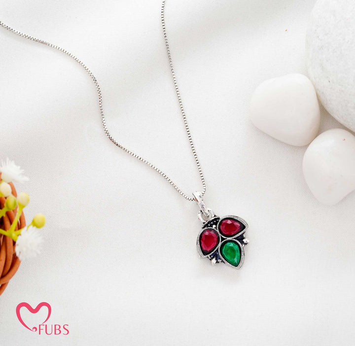 Necklace with Ladybug Gemstone Pendant