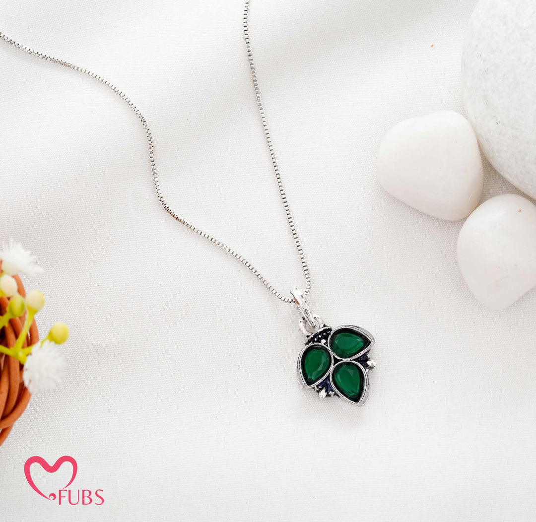 Necklace with Ladybug Gemstone Pendant