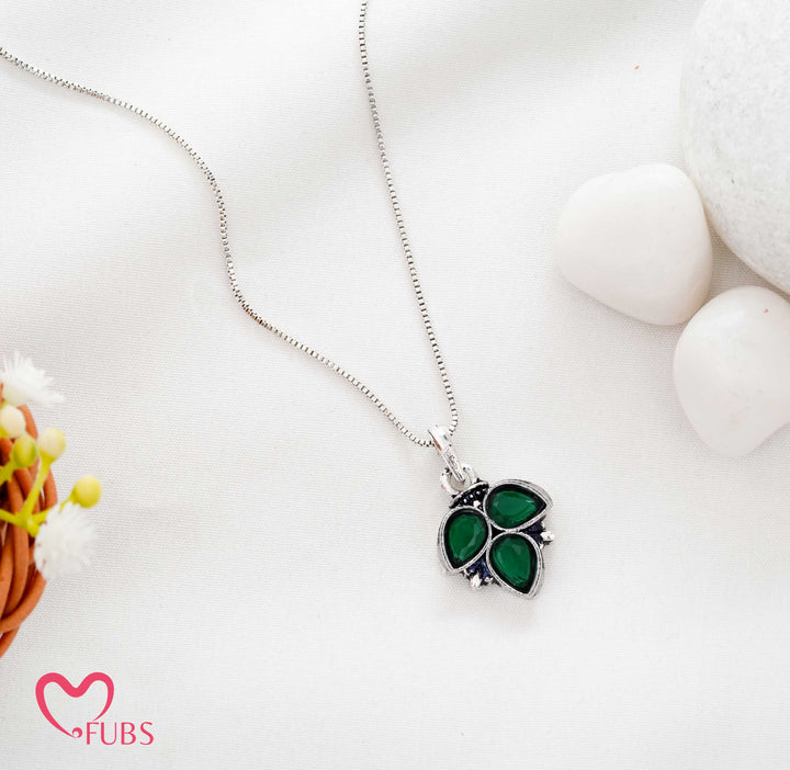 Necklace with Ladybug Gemstone Pendant