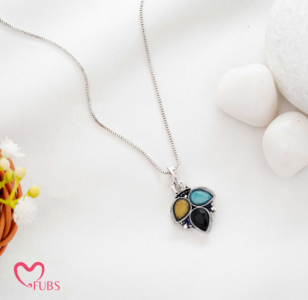 Necklace with Ladybug Gemstone Pendant
