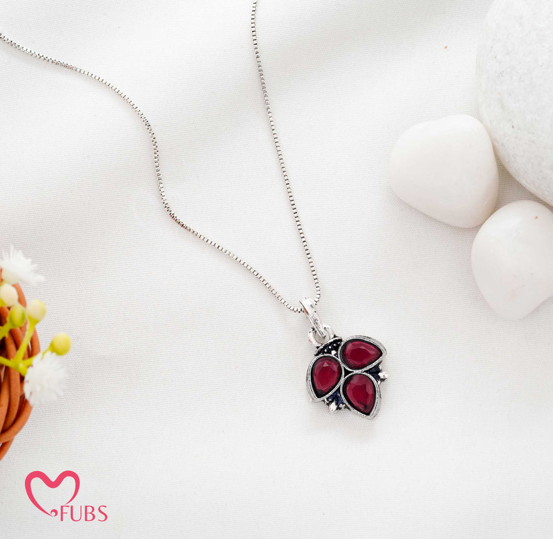 Necklace with Ladybug Gemstone Pendant