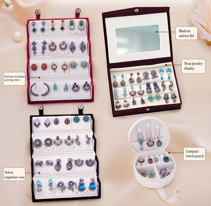Premium Velvet Jewelry Organizer Collection