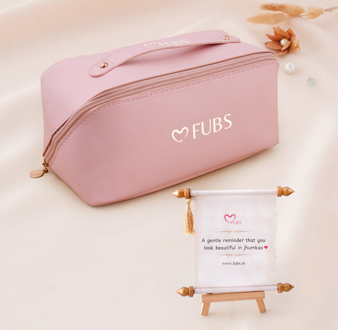 Purse of Surprises – 12 Earrings, 1 Folding Earrings Box, 2 Necklaces, 2 Bracelets, 2 Ring and 1 Sandesh Patra all kept hidden in a Premium Purse