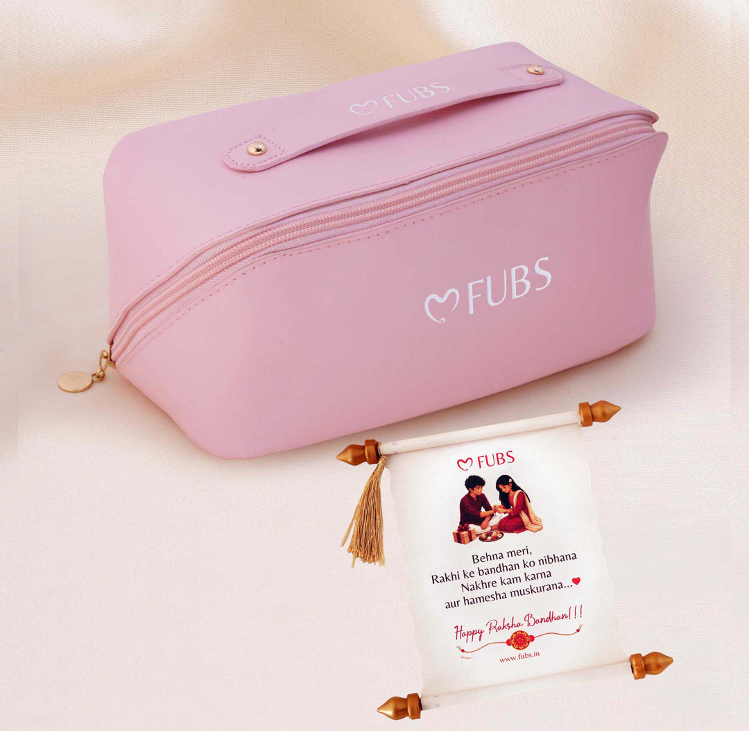 FUBS Purse of Surprises – Pink Dupatta, Jaipuri Earrings, Oxidised Kada & Bracelet