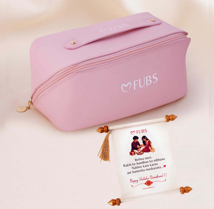 FUBS Purse of Surprises – Pink Dupatta, Jaipuri Earrings, Oxidised Kada & Bracelet