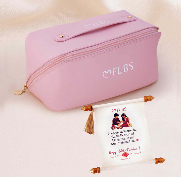FUBS Purse of Surprises – Pink Dupatta, Jaipuri Earrings, Oxidised Kada & Bracelet