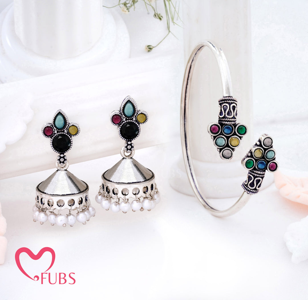 Midnight Grace Combo Set - Earring & Bracelet