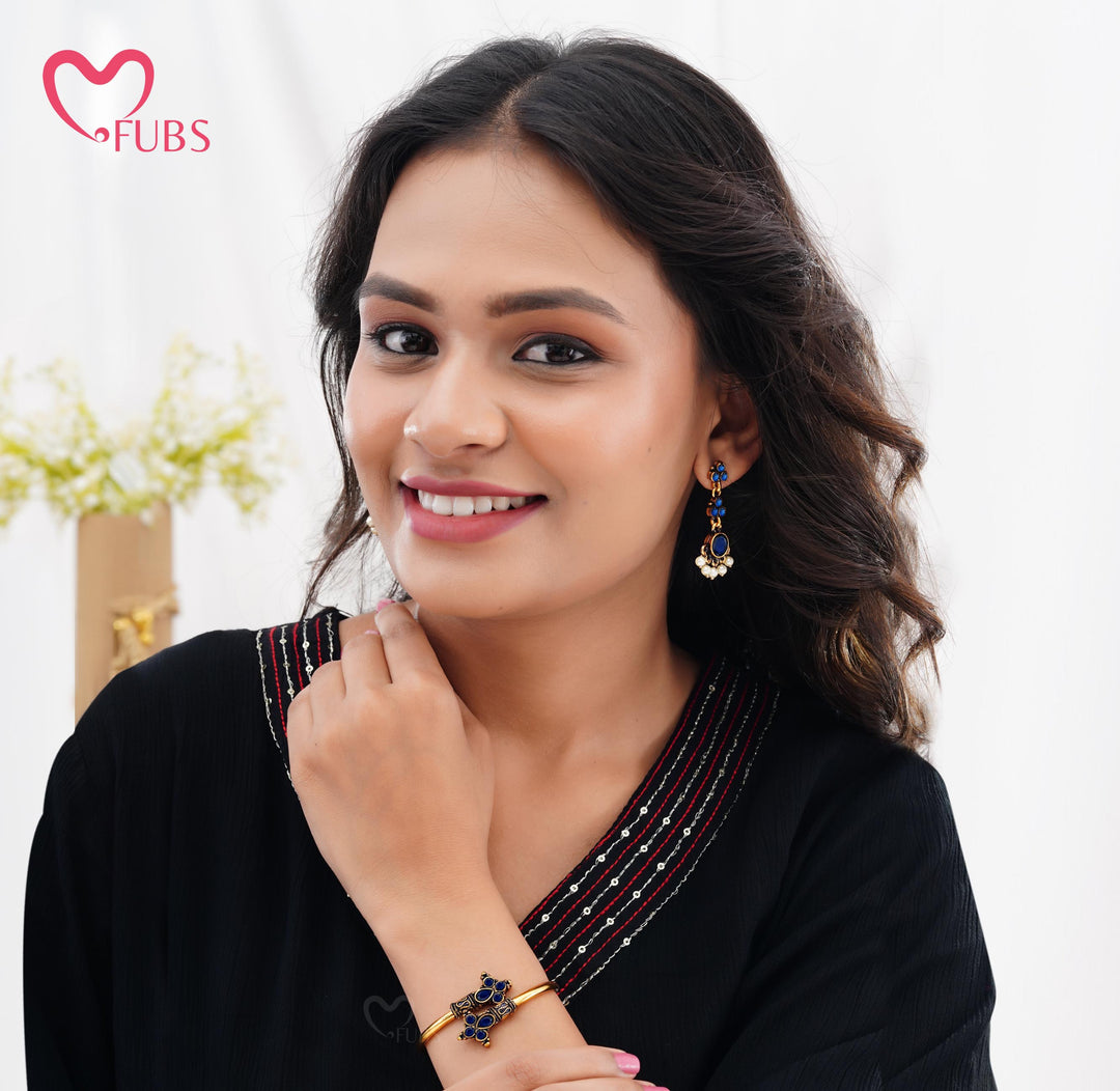 Golden Aura Combo Set - Earring & Bracelet