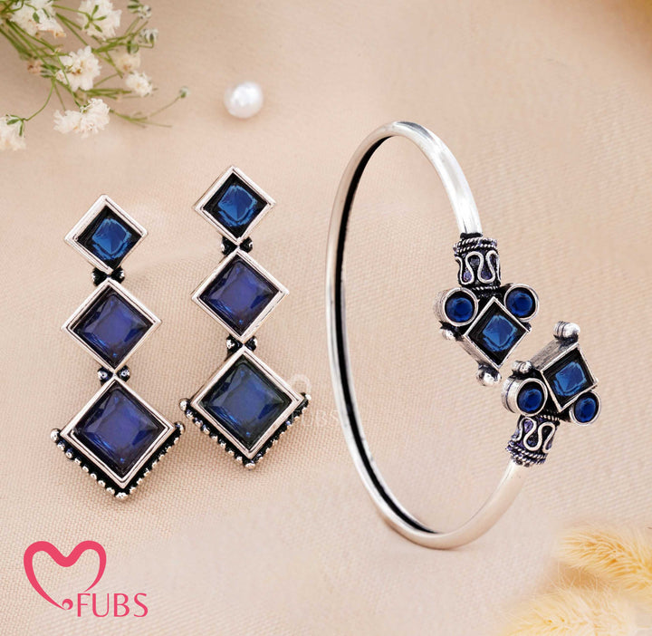 Artisanal Stone Jewelry Combo – Earrings & Bracelet