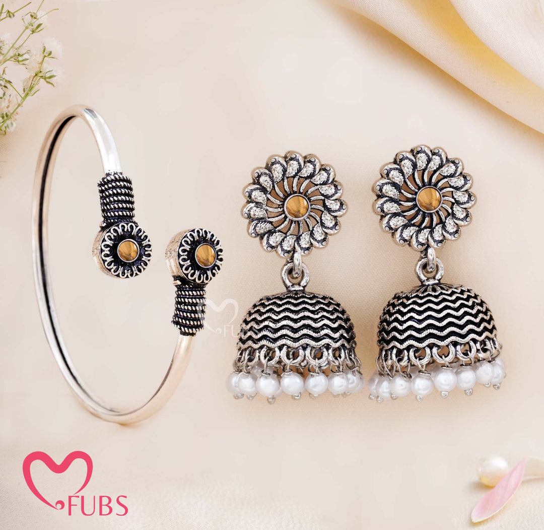 Artistic Ethnic Jewelry Combo – Earrings & Bracelet