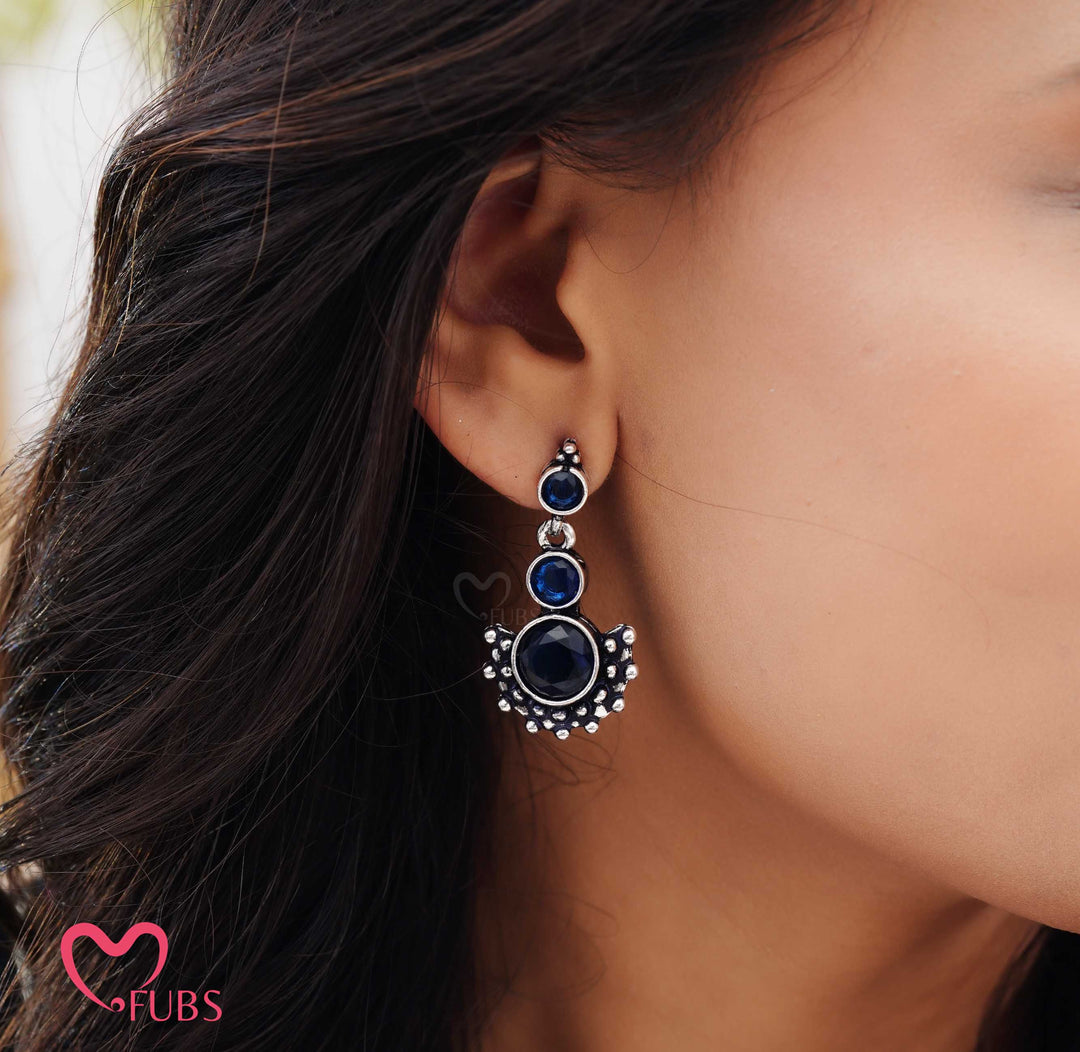 Traditional Oxidized Earring & Bracelet Combo