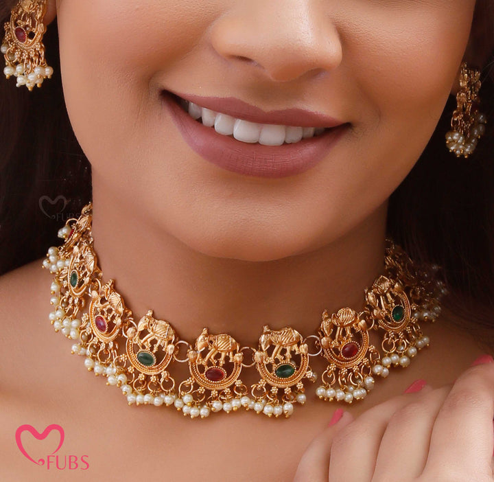 Ethnic Elephant Inspired Necklace Set