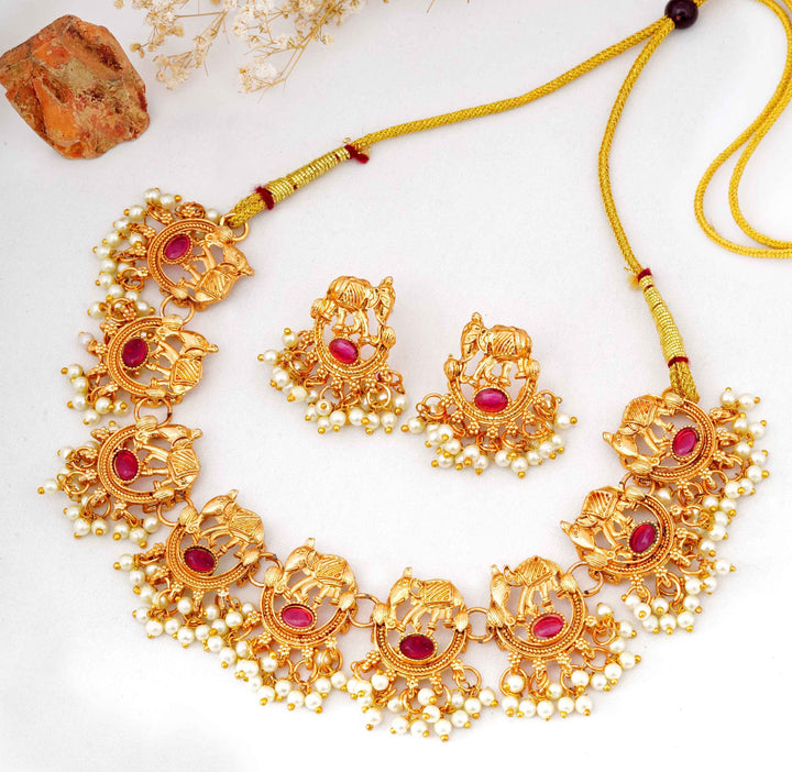 Ethnic Elephant Inspired Necklace Set