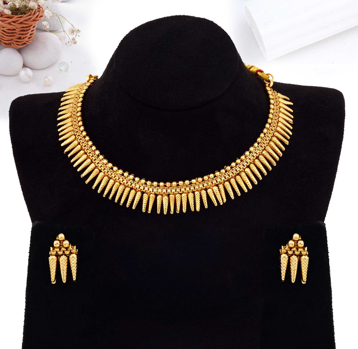 Traditional Pointed Motif Necklace Set