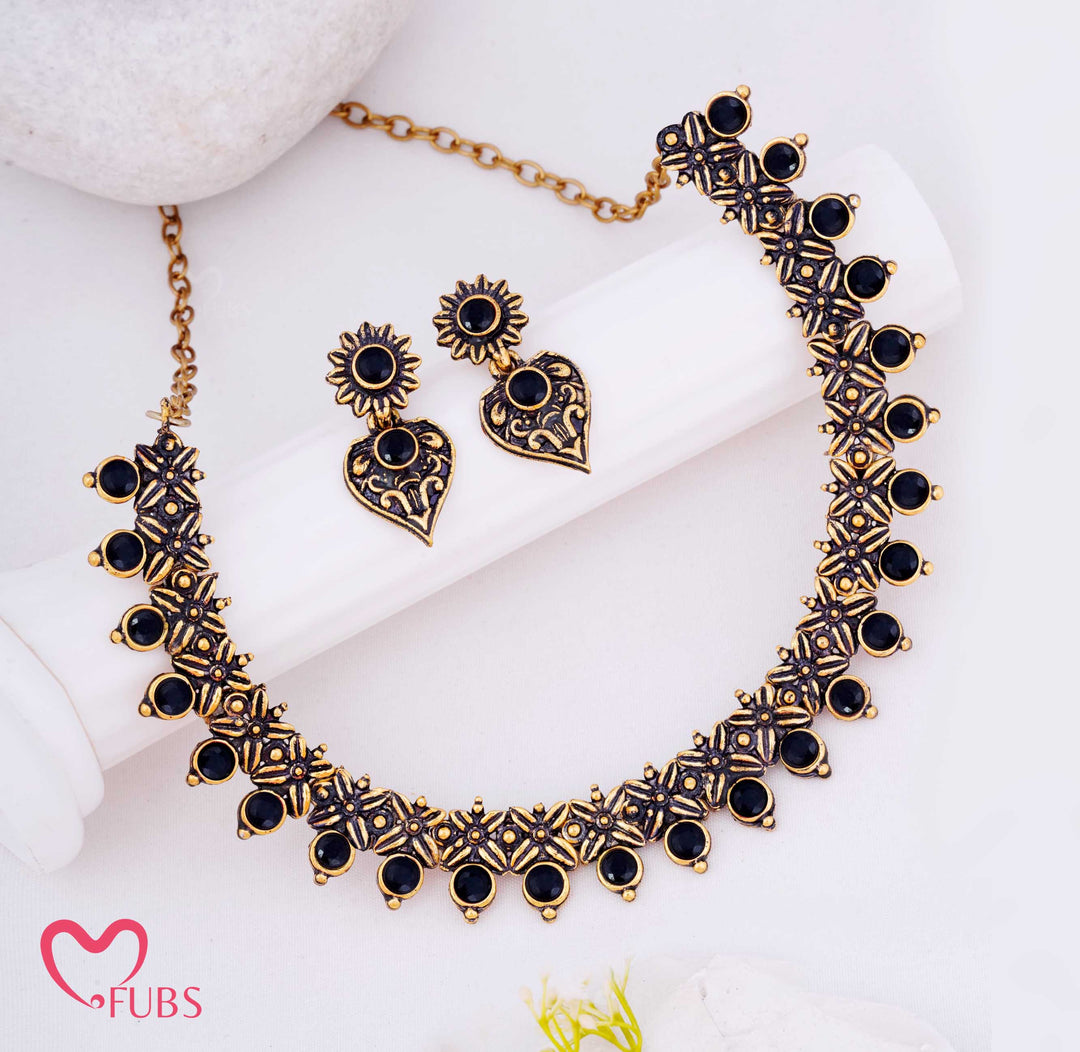 Antique Finish Oxidized Necklace Set for Women