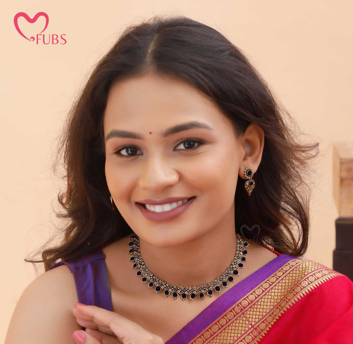 Antique Finish Oxidized Necklace Set for Women