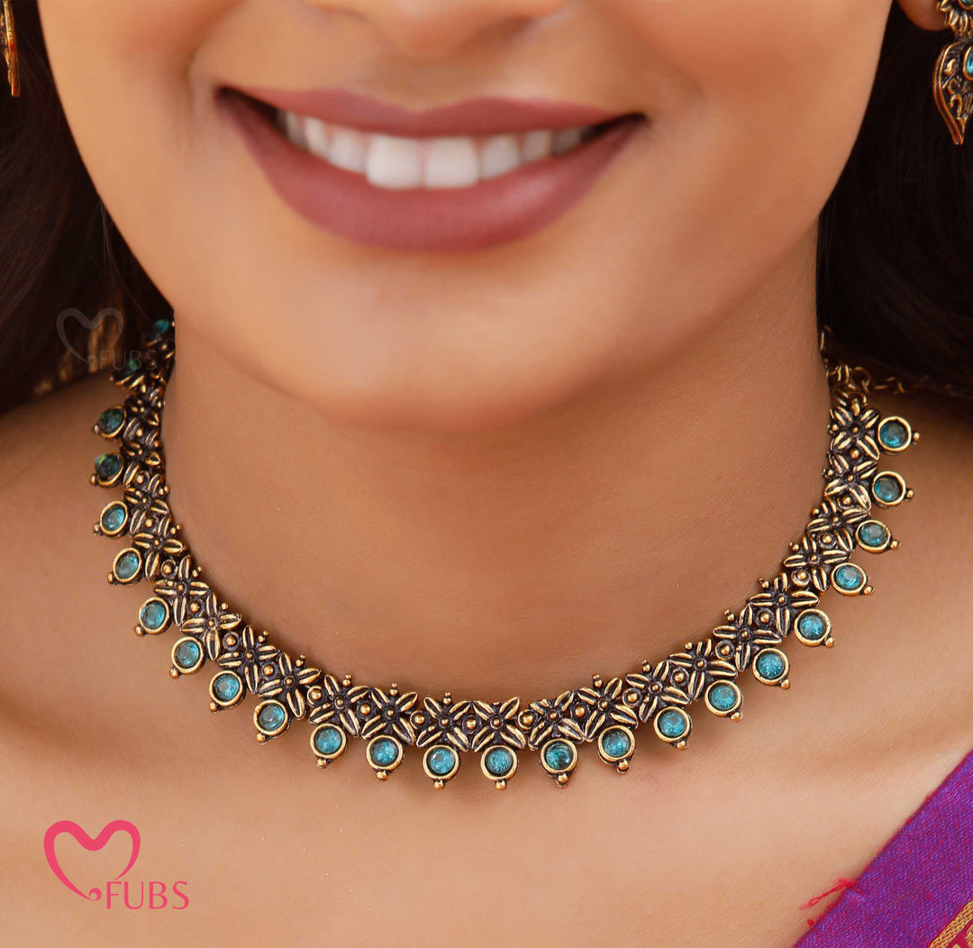 Antique Finish Oxidized Necklace Set for Women