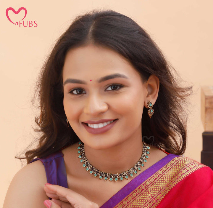 Antique Finish Oxidized Necklace Set for Women