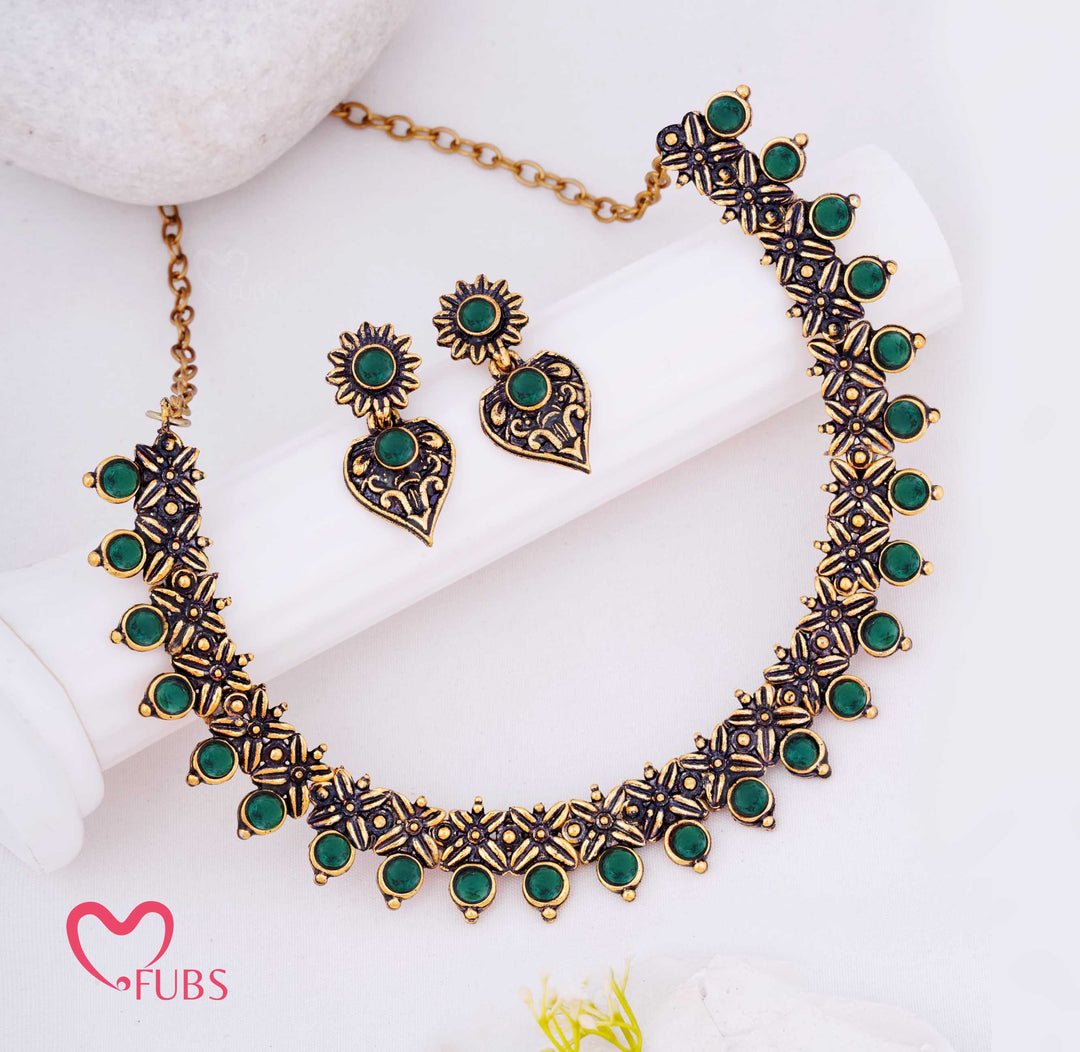 Antique Finish Oxidized Necklace Set for Women