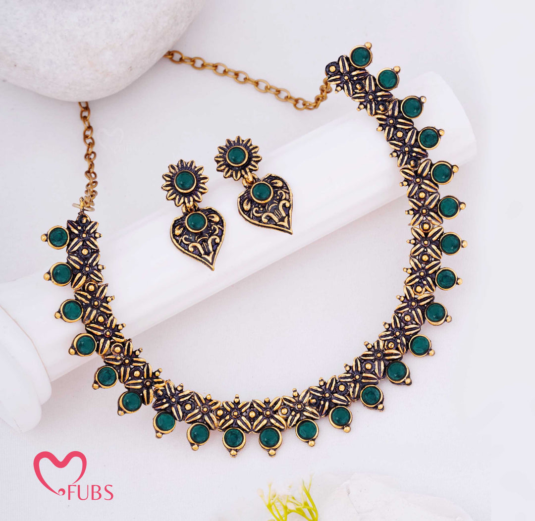 Antique Finish Oxidized Necklace Set for Women