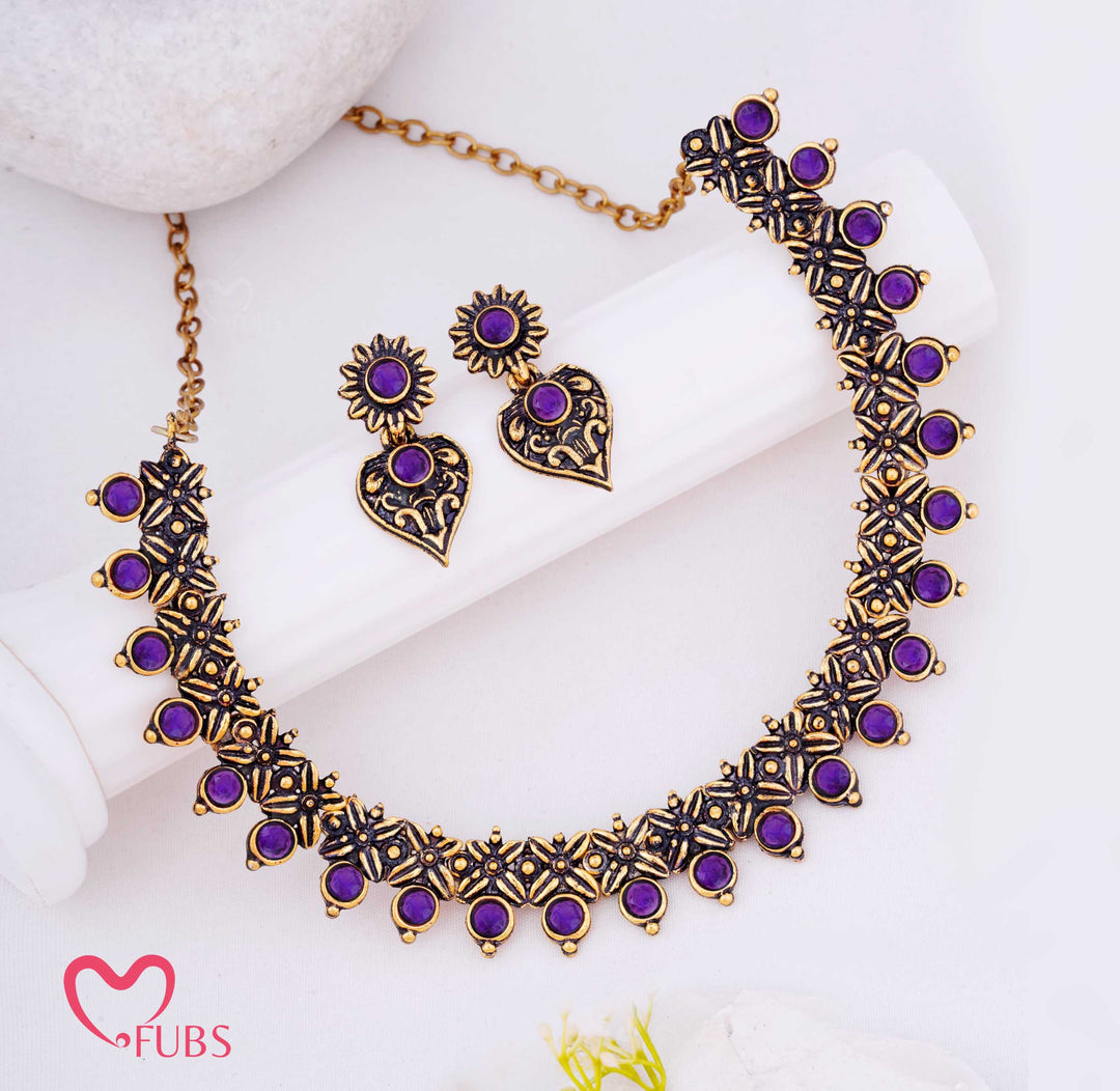 Antique Finish Oxidized Necklace Set for Women
