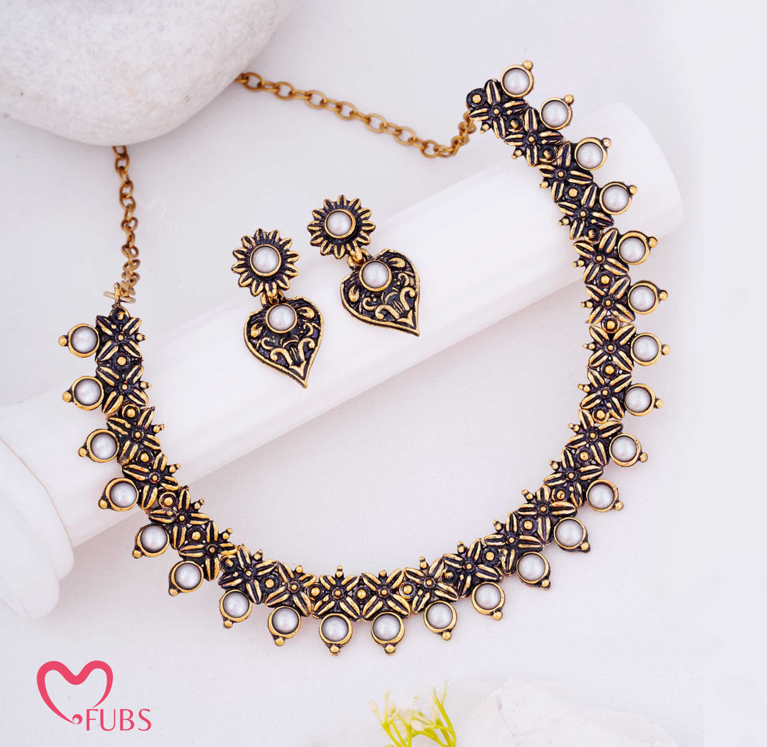 Antique Finish Oxidized Necklace Set for Women