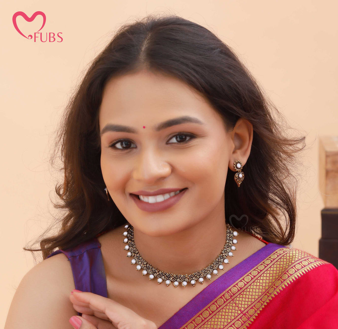 Antique Finish Oxidized Necklace Set for Women