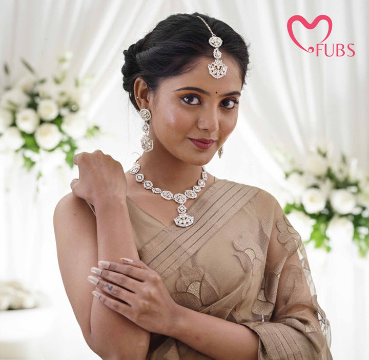 Floral Aesthetic Kundan Choker & Tikka Set