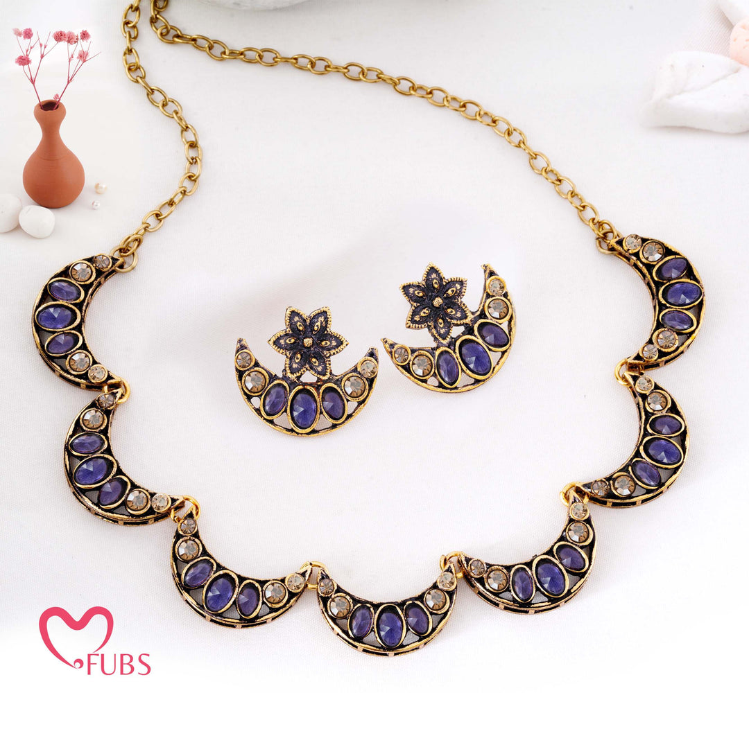 Traditional Chandbali Crescent Choker Set
